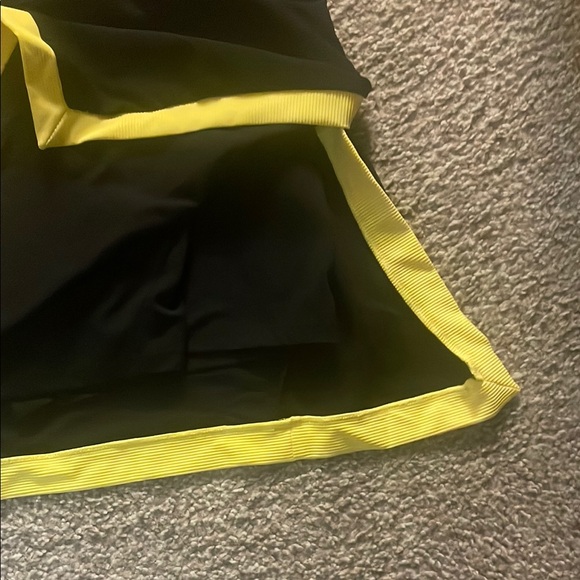 New York & Company Black and Yellow Mini Skirt Set Night Out - Picture 2 of 5